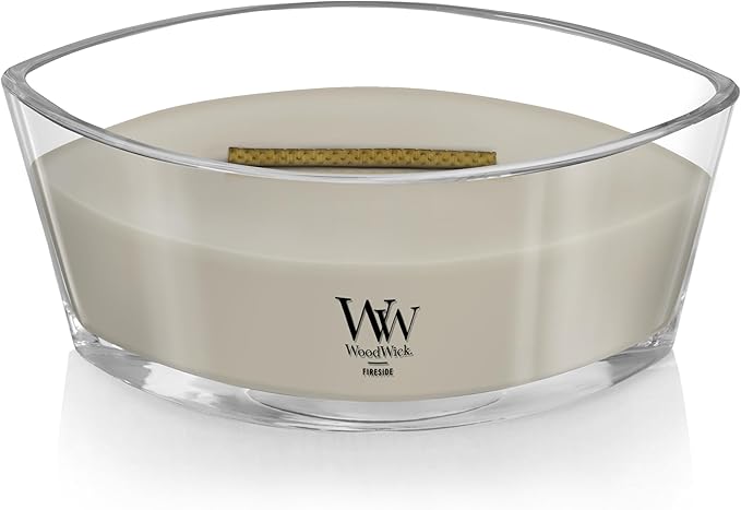 WoodWick Fireside™ Holiday Candle Gifts for Women and Men, 16 oz Ellipse Candle with Crackling Wick - Bloomnest