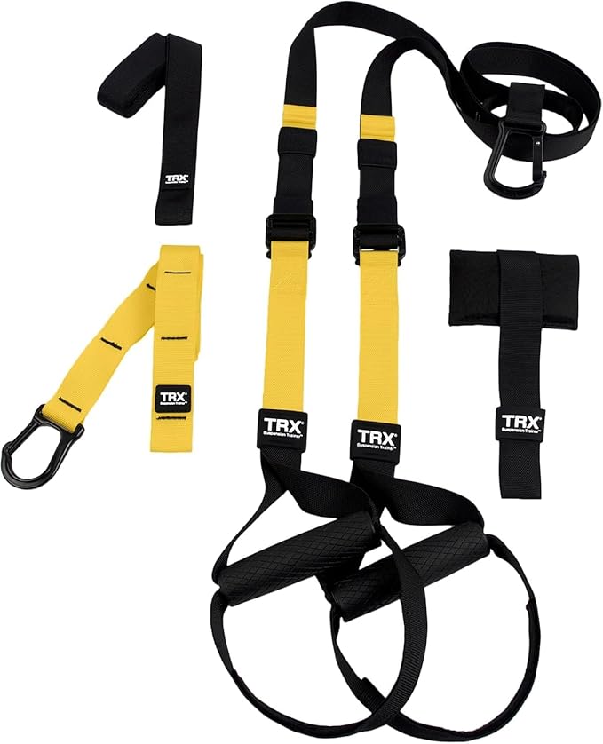 TRX PRO3 Suspension Trainer System, Durable Design for Cross-Training, Weight Training, HIIT Training & Cardio, Includes 3 Anchor Solutions for Indoor & Outdoor Home Gyms - Bloomnest
