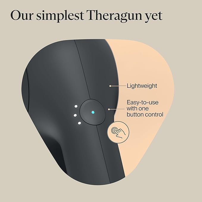 TheraGun Therabody Relief - Quiet Deep Tissue Therapy Massage Gun - Bluetooth Enabled, Electric Percussion Massage Gun & Personal Massager for Pain in The Neck, Back, Leg, Shoulder and Foot (Black) - Bloomnest