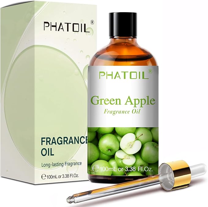 PHATOIL Green Apple Fragrance Oils for Aromatherapy, 3.38FL.OZ Diffuser Oils for Home, Perfect for Aromatherapy, Humidifiers, Yoga, DIY Candle and Soap Making - 100ml - Bloomnest