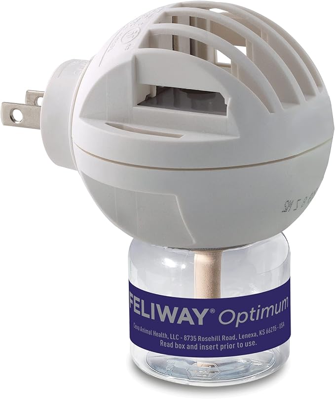 FELIWAY Aroma Diffuser, Optimum Cat, Enhanced Calming Pheromone, 48 mL | 30 Day | Starter Kit | Translucent | Pack of 2 - Bloomnest