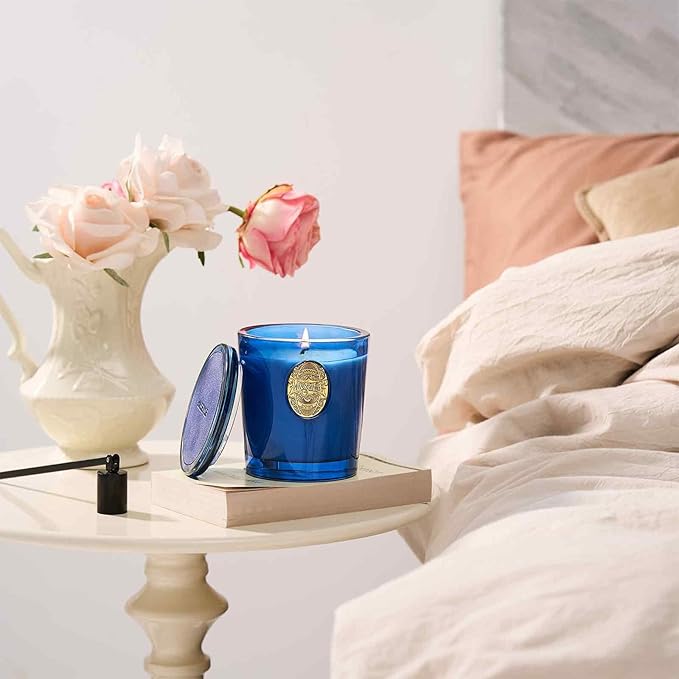 M&SENSE Natural Summer Soy Candle | Ocean Dream & Blule | 9.2 oz, 50H Burn Time | Luxury Scented Candle for Relaxation, Gifting, Home Décor | Ideal for Bedroom, Office, Party Ambiance - Bloomnest