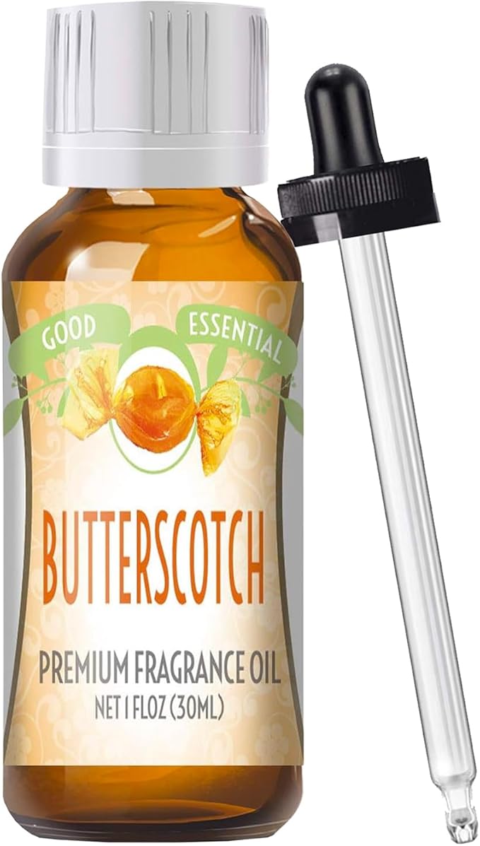 Good Essential Professional Butterscotch Fragrance Oil 30ml (1 fl oz), Halloween Diffuser, Soaps, Lotions, Candle & Perfume Making - Butterscotch Scent GoodEssential