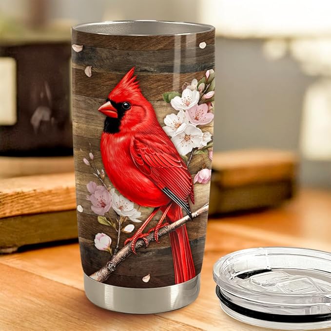 Cardinal Tumbler 20oz Stainless Steel Insulated Travel Mug Cup for Women Girls Gifts for Birthday Christmas - Bloomnest