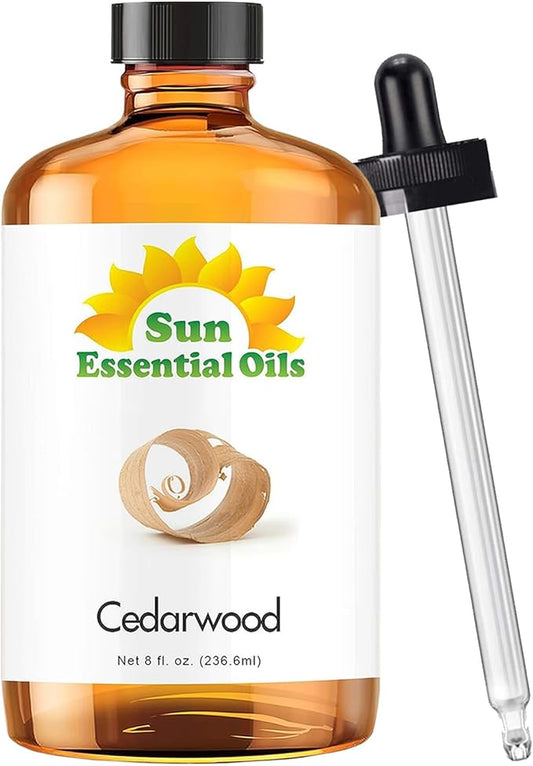 Sun Essential Oils 8 Fluid Ounces Cedarwood Essential Oil - Bloomnest