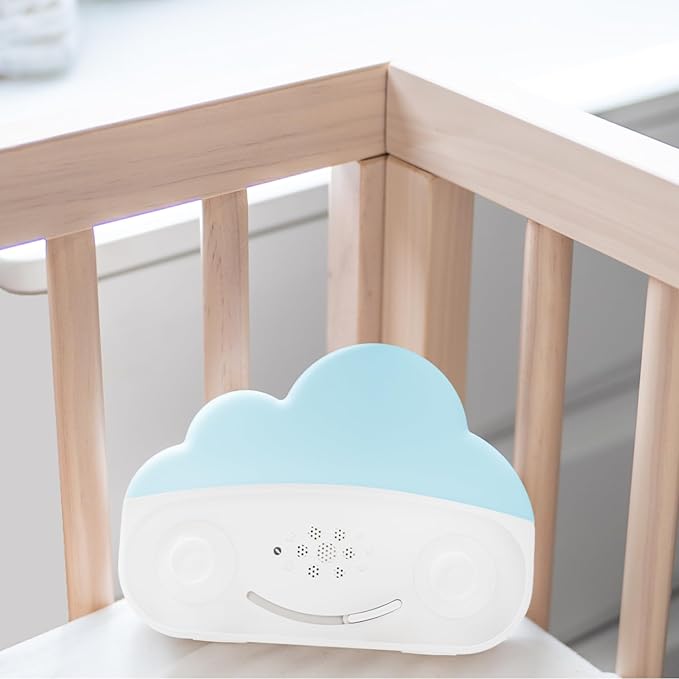Happiest Baby SNOObie Smart White Noise Machine - Portable Baby Sound Machine with Night Light - 12 Soothing Sounds for Sleep Training, White - Bloomnest