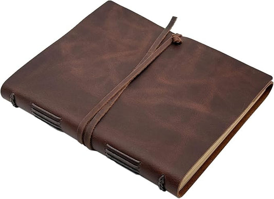Large Notebook Journal - Genuine Leather Journals for Writing A4 Size Diary 8x10 Inch, Notepad For Women and Man, Gifts,Work,Travel Rustic Brown - Bloomnest
