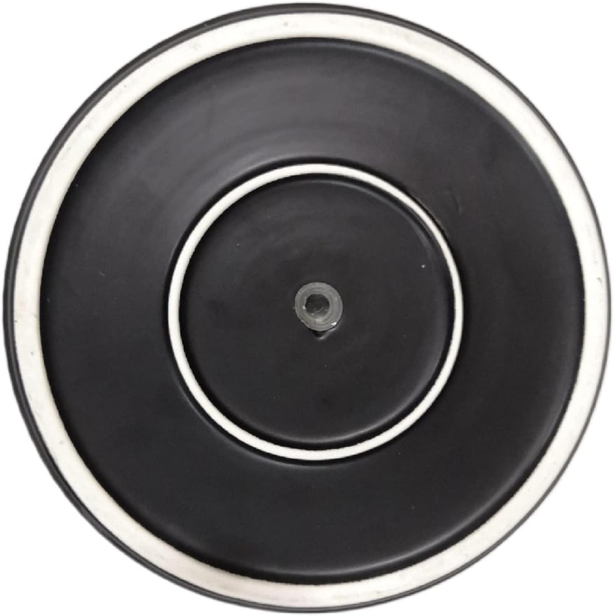 Amazon Basics Fluted Ceramic Round Planter, 10-inch, Black - Bloomnest