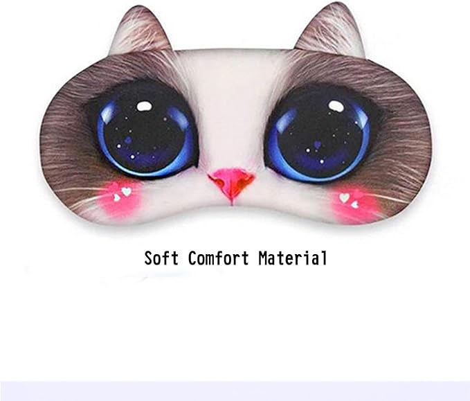 EBaokuup 12 Pack Animal Sleep Eye Mask - Soft Funny Blindfolds Sleeping Mask, Cute Cat Dog Eye Cover Eye Shade for Kids Girls Men Women Plane Travel Nap Night Sleeping - Bloomnest