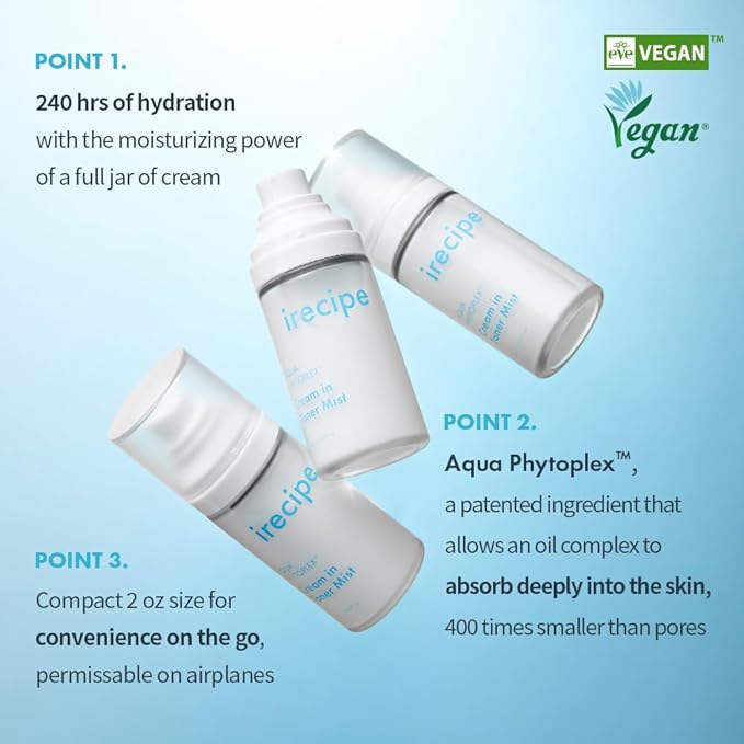 Aqua Phytoplex Cream in Toner Mist Long Lasting Deep Hydration, All-in-One Facial Mist for All Skin Type Unscented Clean Beauty, Vegan, Cruelty Free, Korean Skincare (60ml / 2.02 oz) - Bloomnest