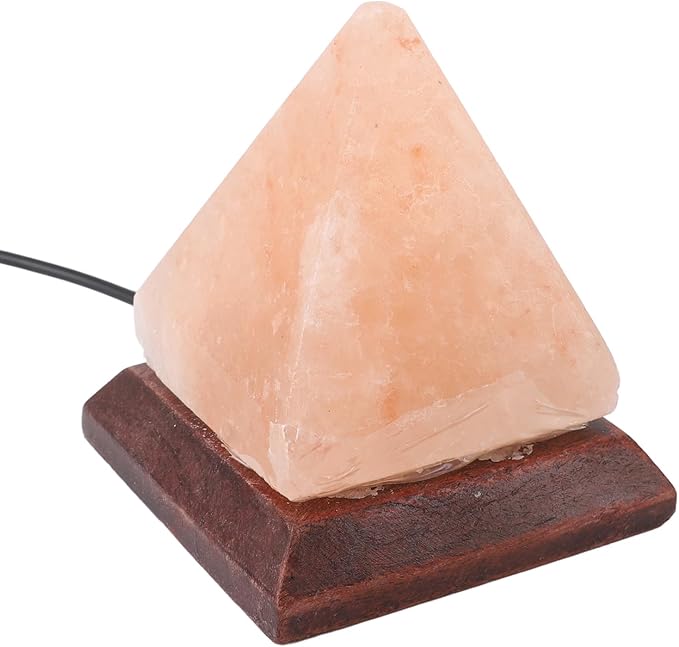 Keenso Himalayan Salt Lamp USB RGB 7 Colors Changing Hand Carved Pyramid Lamp for Home Night Light, USB Himalayan Salt for Bedroom Office Living Room - Bloomnest