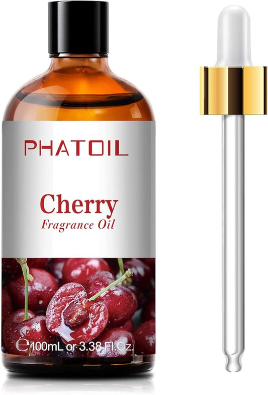 PHATOIL 3.38FL.OZ Cherry Fragrance Oils for Aromatherapy, Essential Oils for Diffusers for Home, Perfect for Diffuser, Yoga, Skin Care, DIY Candle and Soap Making - 100ml - Bloomnest