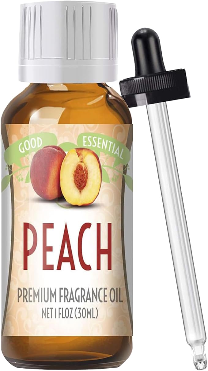 Good Essential – Professional Peach Fragrance Oil 30 ml for Perfume, Lotions, Candles, Soaps, Diffuser 1 fl oz GoodEssential