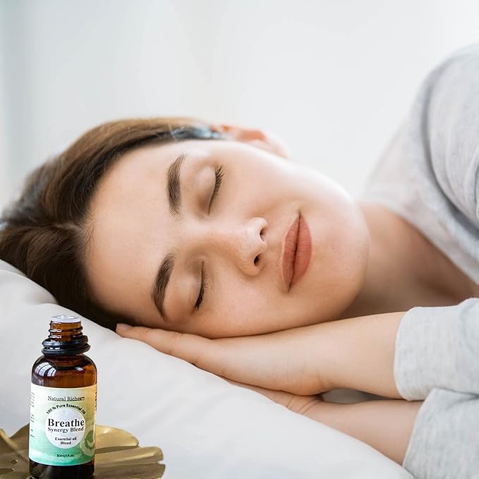 Natural Riches Breathe Essential Oil Blend Breathe Easy with Peppermint Eucalyptus Tea Tree Lemon Cardamom Pine Needle Essential Oils - 30 ml - Bloomnest