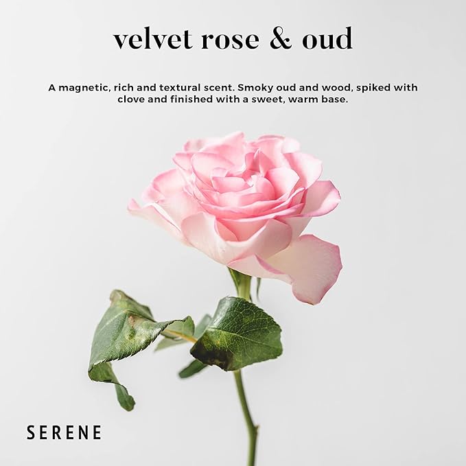 Hidden Label Large Scented Candle, Velvet Rose & Oud, 30oz 3 Wick Huge Candle, Serene Collection Slow Burn Natural Soy Candles for Home Scented - Bloomnest