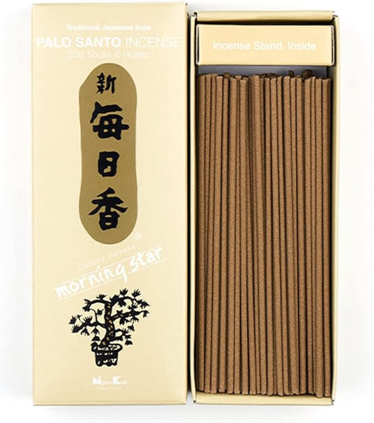 MORNING STAR - Palo Santo 200 Sticks Incense by Nippon Kodo Japanese Quality Incense MORNING+STAR