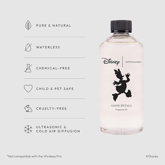 Aroma360 | Disney | Sassy Petals Fragrance Oil Blend | Daisy Duck | Luxury Aromatherapy Scent Diffuser Oil | Bergamot, Rose and Amber 16.9 fl oz, 500 mL - Bloomnest