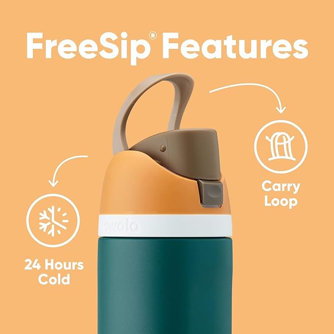 Owala FreeSip Insulated Stainless Steel Water Bottle with Straw for Sports and Travel, BPA-Free Sports Water Bottle, 40 oz, Candy Store Owala