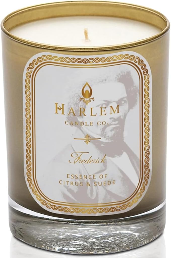 HARLEM CANDLE CO. Frederick - Luxury Scented Soy Candle, 11 oz - 80-Hour Burn Time | Bergamot, Yuzu, Cardamom, Suede, Sandalwood | Scented Candles for Home - Bloomnest