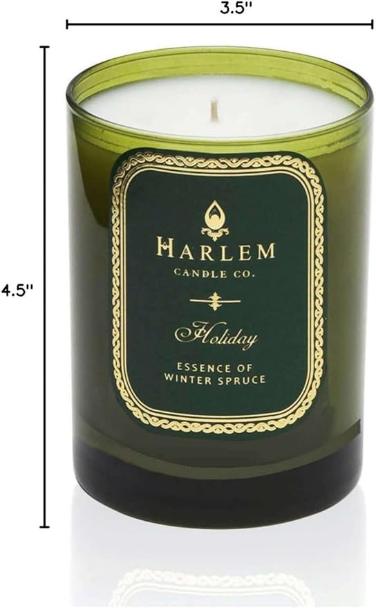 Harlem Candle Co. Holiday Luxury Candle, 11 oz Glass Jar, Double Wick, Soy Wax, Gift Box, Wild Berry, Rose, Absinthe, Angelica, Strawberry Musk, and Birchwood, 80 Hour Burn - Bloomnest