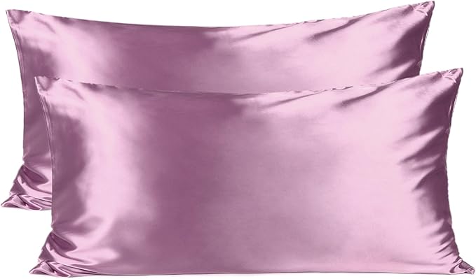 Yanibest Satin Pillowcase, King Size Pillow Cases Set of 2 - Silk Pillow Cases for Hair and Skin with Zipper, Silk Pillow Cases King for 20"x36", Exquisite Packaging for Women Men - Bloomnest