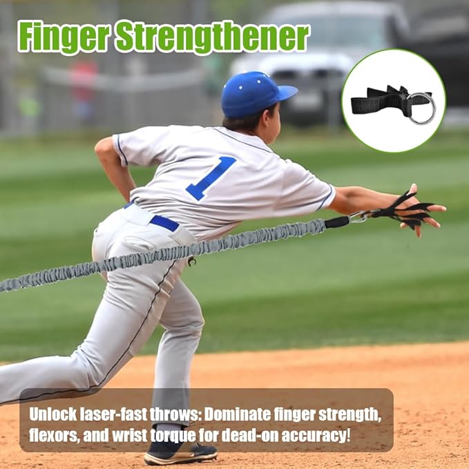 Baseball Resistance Trainer,Training Aid for Baseball Softball Pitchers,Interchangeable Grips to Build Arm Strength,Arm Bands for Baseball Players,Baseball Throwing Trainer,Great to Warm-Up - Bloomnest