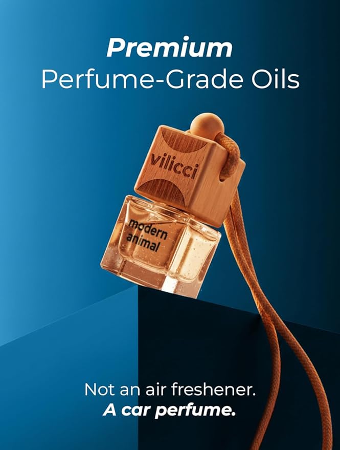 Vilicci Car Air Freshener | Luxurious Auto Perfume | Premium Hanging Air Freshener | Long Lasting Fragrance for Auto and Home | 1 Bottle of Car Scent (4 Count (Pack of 1), Gift Set) - Bloomnest