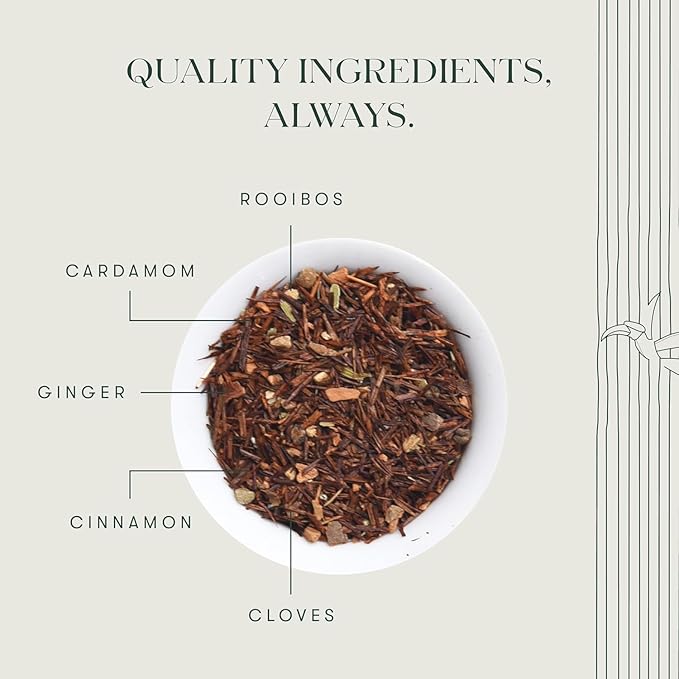 Luxmi Estates Rooibos Chai Organic Rooibos Tea with Spices (50 Tea Bags) Caffeine Free Tea Bags For Relaxing, Calming, and Stress Relief, With Certified Organic Rooibos Tea - Bloomnest