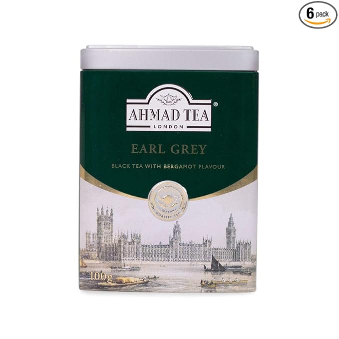 Ahmad Tea English Scene Caddy Earl Grey, 3.5-Ounce Tins (Pack of 6) - Bloomnest