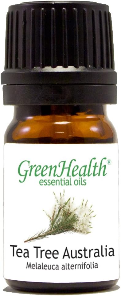 Tea Tree Essential Oil (Australia) - 100% Pure & Natural - 5 ml Amber Glass Bottle w/Euro Dropper - GreenHealth Greenals