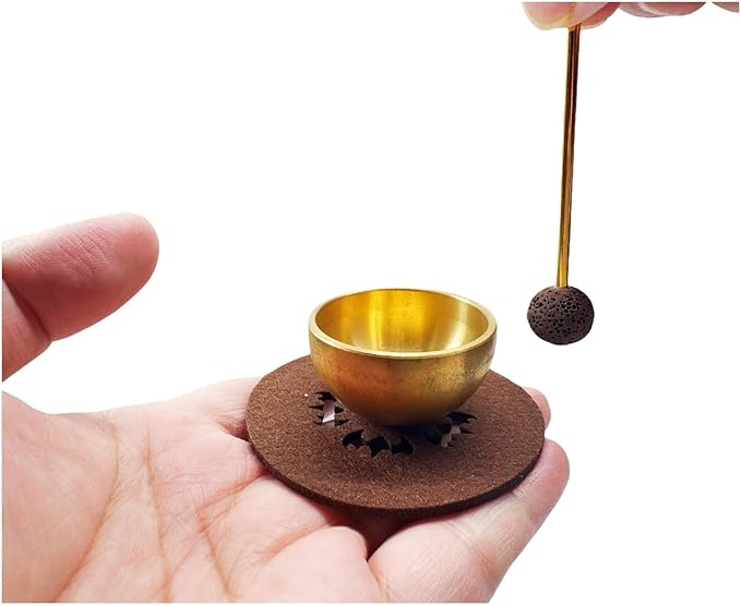 Mini Singing Bowl Set Meditation Sound Bowl for Yoga, Meditation & Relaxation, Mindfulness,Chakra Healing, Stress Relief, Self-Regulation, Unique Spiritual Gifts for Women and Men - Bloomnest