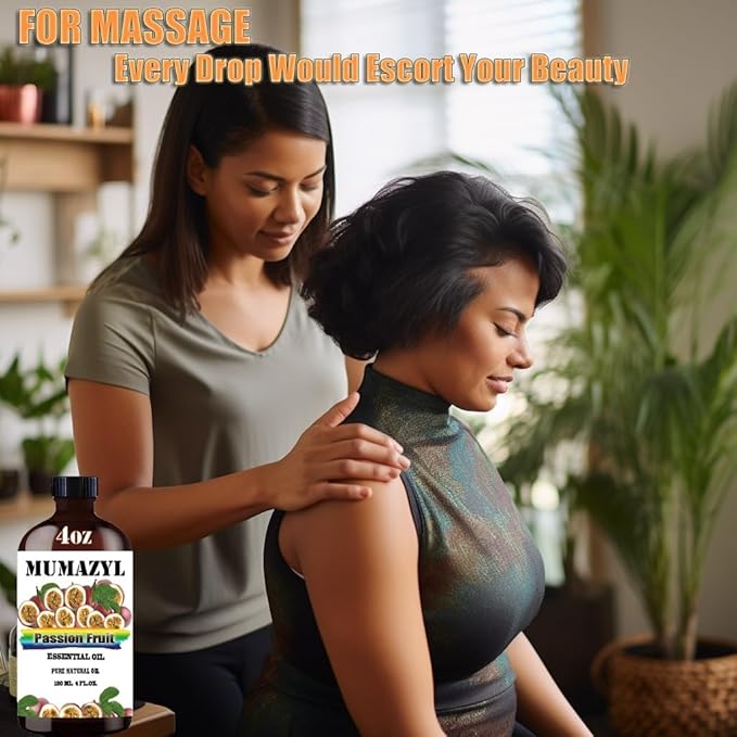 Passion Fruit Essential Oil, Passion Fruit Oil 4 Fl Oz 120ML for Diffuser Humidifier Yoga Cleaning DIY Candle Soap Making Essential Oils - Bloomnest