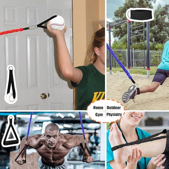 Baseball Resistance Trainer,Training Aid for Baseball Softball Pitchers,Interchangeable Grips to Build Arm Strength,Arm Bands for Baseball Players,Baseball Throwing Trainer,Great to Warm-Up - Bloomnest