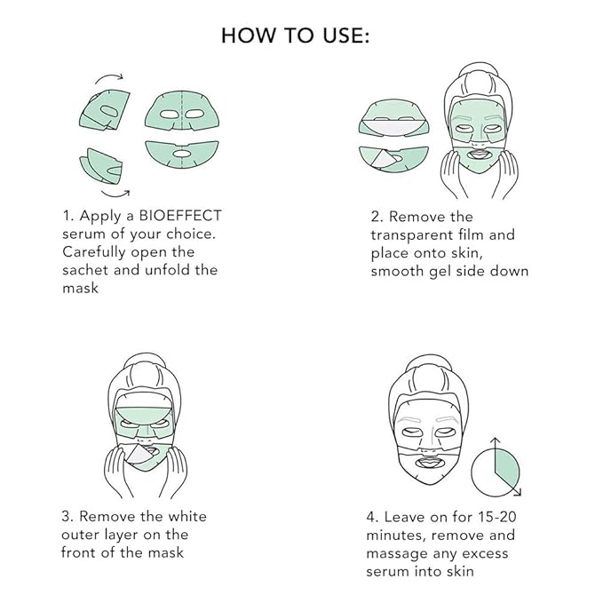 Bioeffect Imprinting Hydrogel Face Mask | Soothing Two-Part Hydrogel Mask for Intense Hydration, Plumper & Smoother-Looking Skin, 6 Masks - Bloomnest
