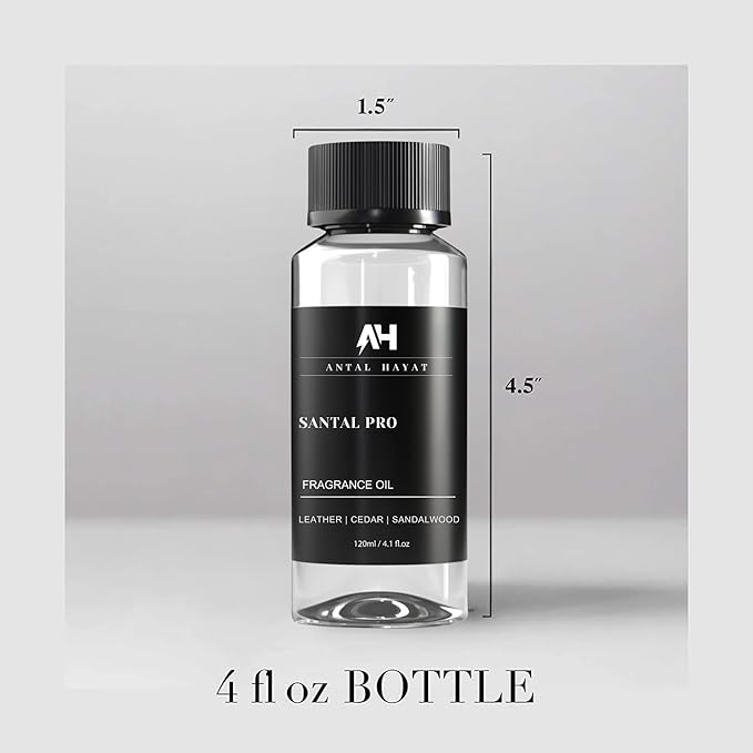 Hotel Scents Santal Diffuser Oil 120mL - Aromatherapy Fragrance Inspired by 5-Star Hotels - Notes of Sandalwood, Leather & Cedar - Inspired by Santal Perfume - Luxury Home Scents Refill - Bloomnest
