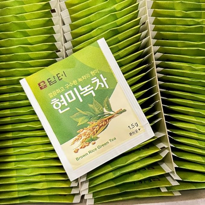 Damtuh Korean Brown Rice Green Tea – Roasted Genmaicha Blend, Nutty & Refreshing Flavor, 150 Tea Bags (1.5g each) - Bloomnest