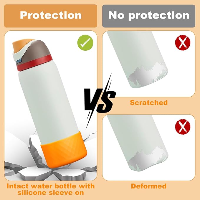 Silicone Boot for Owala Water Bottle 24 oz 32 oz 40 oz, Anti-Slip Protective Sleeve for FreeSip/Twist/Flip Stainless Steel Water Bottles Accessories BEONSKY