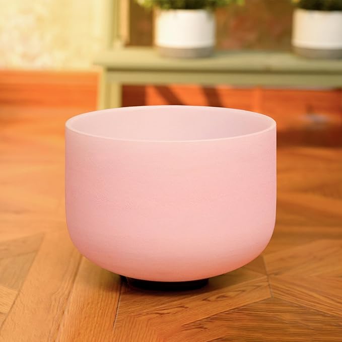 Hye-eun Color Crystal Singing Bowl Set of 2 PCS 8-10inch 432 Hz 8"G Blue 10"C Pink Sound Meditation Mutual Attraction Chakra Bowls with Carry Case for Yoga Sound Healing Energy Vibration - Bloomnest