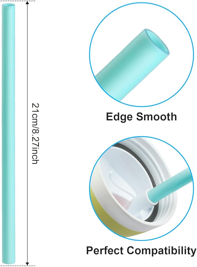 Replacement Straws Compatible with Owala Water Bottle Freepsip 24 Oz - Replacement Parts For Owala Cup 32 Oz -Accessories Set Include 6 BPA-FREE Straws and 1 Cleaning Brush Bubrike