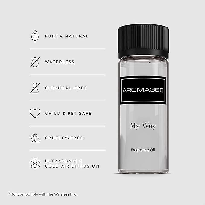 Aroma360 - My Way Fragrance Oil Blend - Hotel Inspired for Luxury Essential Oil Diffusers - Aromatherapy Scent Diffuser - Lush Sandalwood, Warm Cedar, and Delicate Florals - 50ML - Bloomnest
