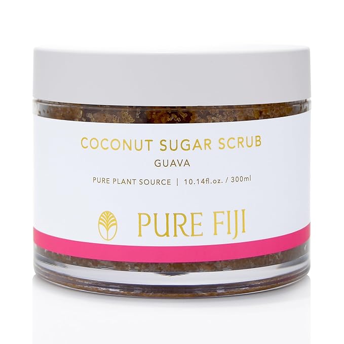 Pure Fiji Coconut Sugar Body Scrub, Guava (10.14 Oz /300ml) - Bloomnest