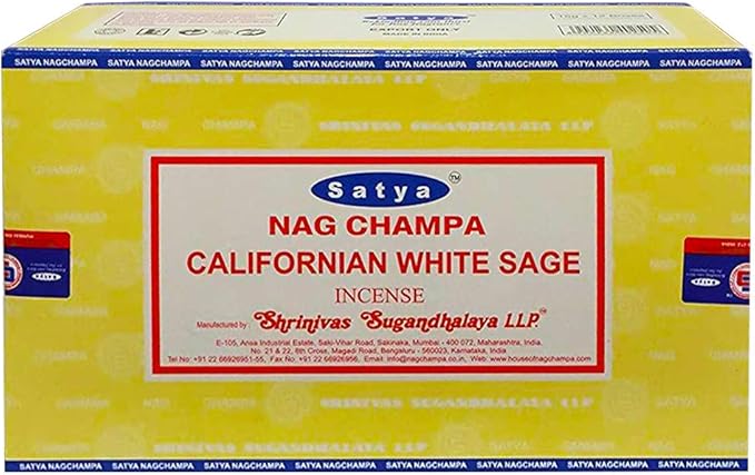 California White Sage Incense Sticks and Incense Stick Holder Bundle Insence Insense Satya - Bloomnest