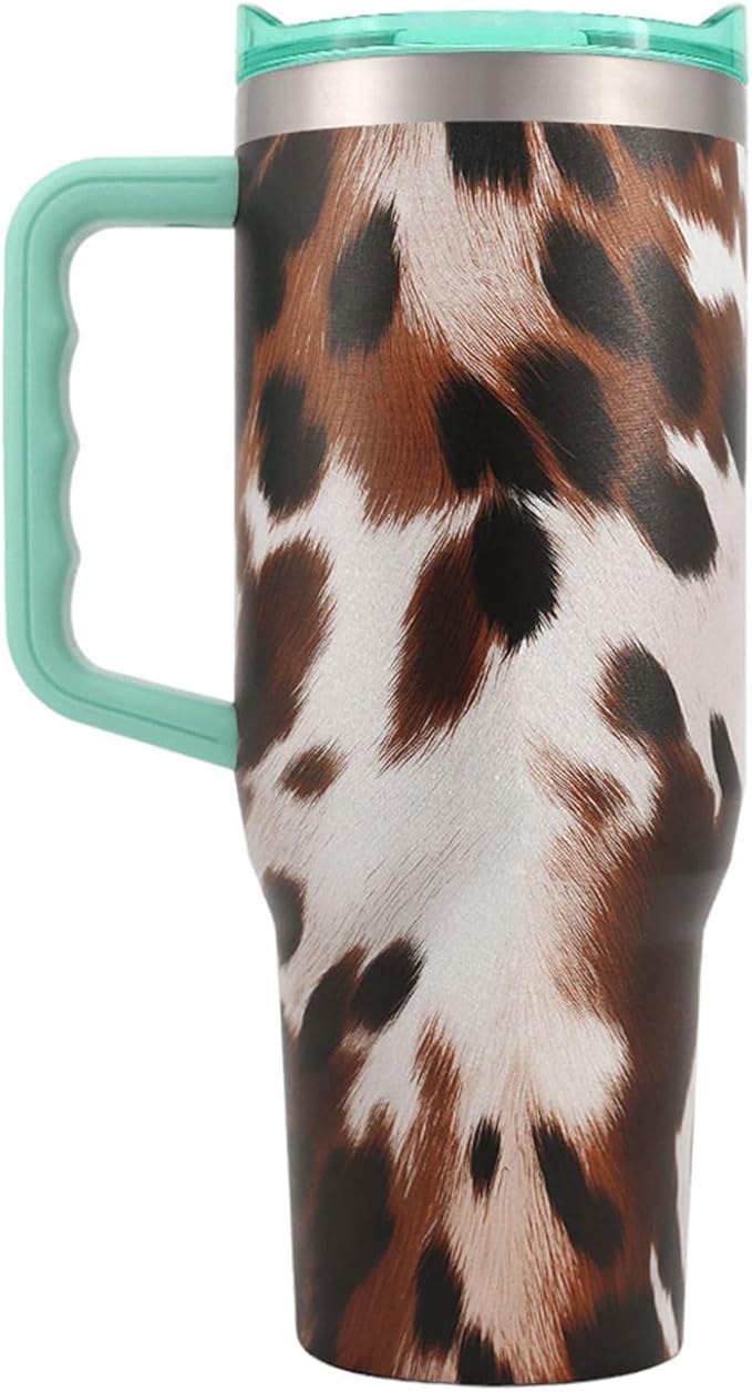 Yukon Outfitters Fit Forty 40oz Double Wall Vacuum Insulated Stainless Steel Tumbler with Reusable Straw & Ergonomic Handle | For Hot or Cold Beverage, Buckle Bunny - Bloomnest