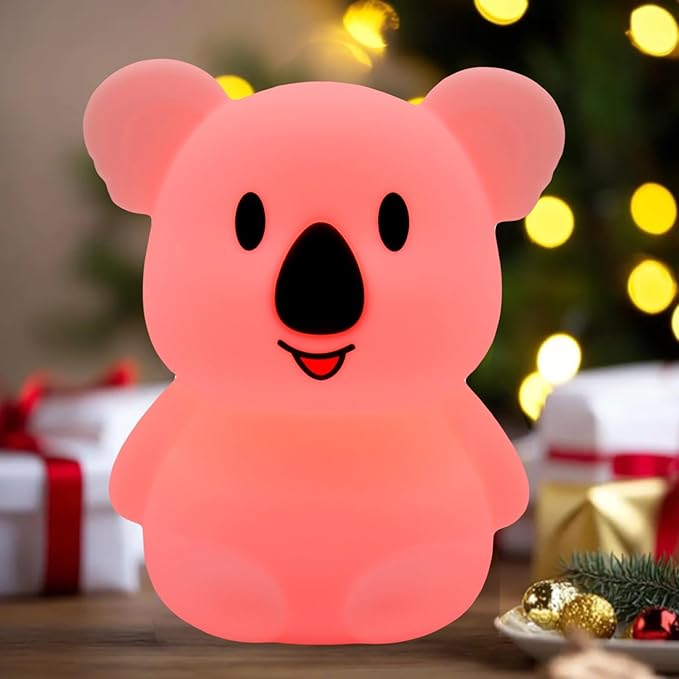 Night Light for Kids Koala Multicolor Bedside Lamp Room Decor Lamp Children NightLights Decorative Light - Eye Caring, Adjustable Brightness & Color, Time Setting, Holiday Gift - Medium - Bloomnest