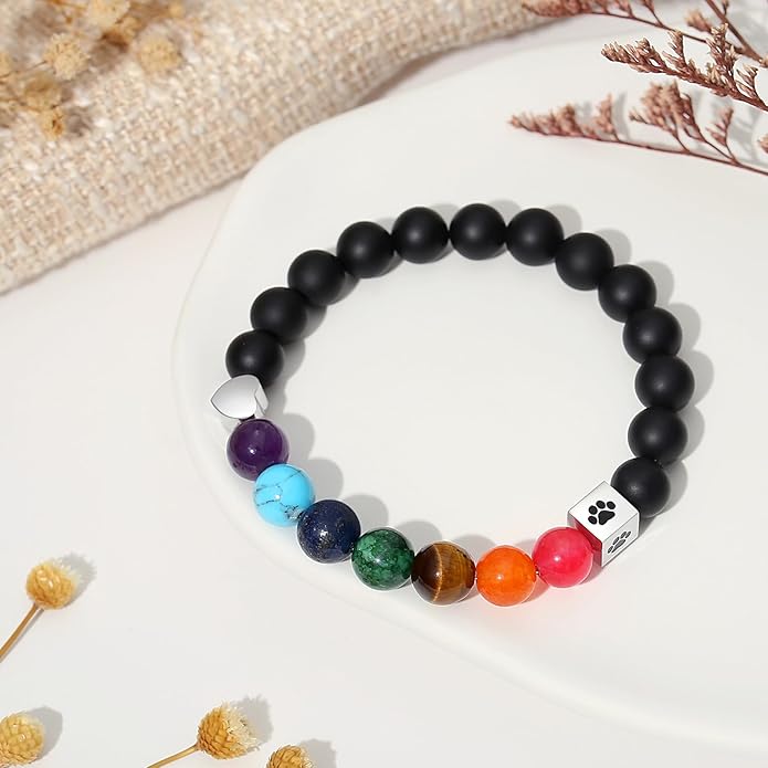 TONY & SANDY Dog Memorial Gifts, Pet Sympathy Rainbow Bridge Pet Memorial Bracelet for Men Women Girls Who Loss of Beloved Dog Cat - Bloomnest