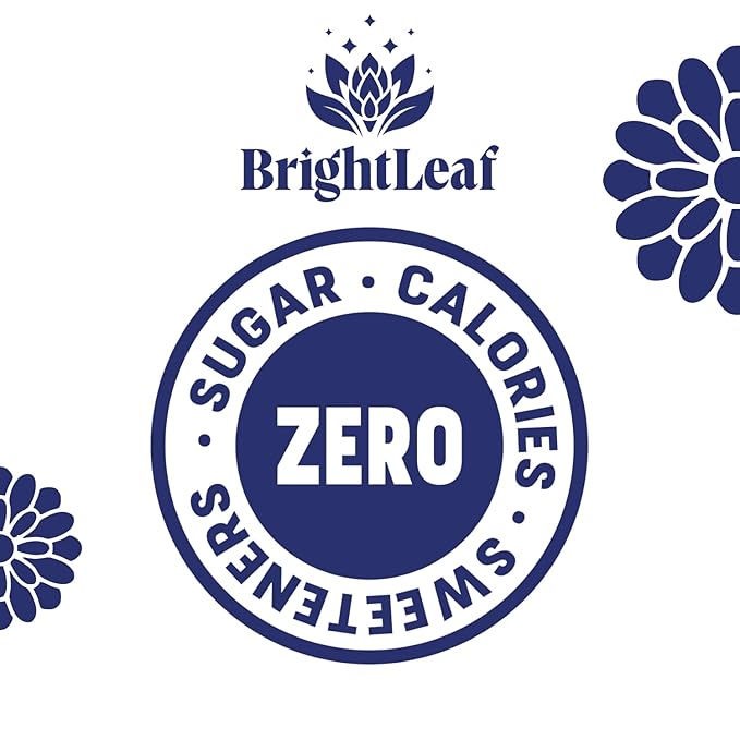 BrightLeaf Regenerative Organic Sparkling Tea, Earl Grey Black, 12 oz Cans (Pack of 12) – Zero Sugar & Zero Calories – Organic Herbal Tea Drink – Mood-boosting ingredients – Craft Brewed Botanical Beverage - Bloomnest