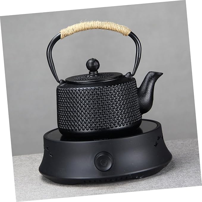 Sturdy Cast Iron Teapot with Anti-scald Handle and Loose Leaf Infuser Small Metal Tea Pot for Home Office Outdoor Chinese Gongfu Tea Brewing