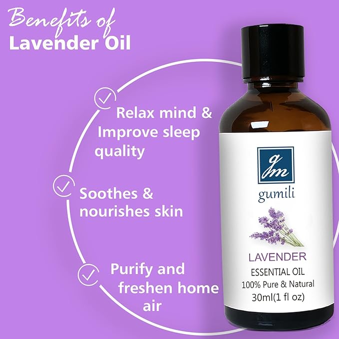 Lavender Essential Oil, Pure Lavender Oil for Skin, Hair, Diffuser, Spray, Body Wash, Lotion, Soap, Household - 1 Oz/30ml - Bloomnest