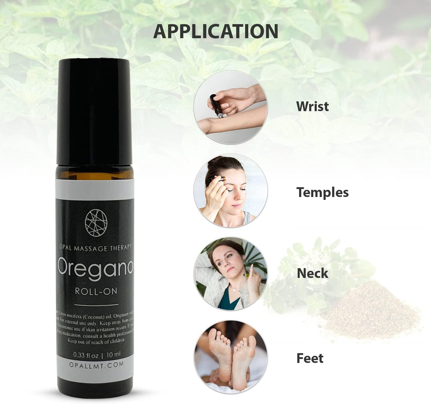 Premium Essential Oil Roll On Opal Massage Therapy (Oregano)