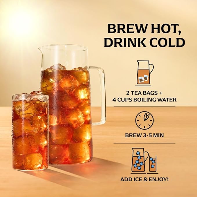 Lipton Southern Sweet Iced Tea Bags, Family Size Zero Calories, 132 Total Bags (22ct - Pack of 6) - Bloomnest